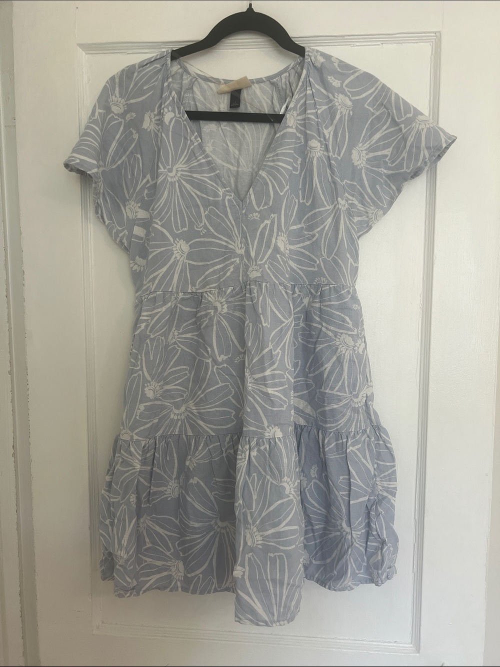 Universal Thread Light Blue & White Floral Mini Dress
